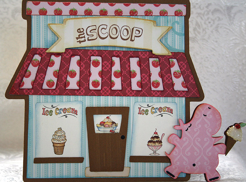 Ice Cream Shop Card For Cricut Circle Weekly Challenge